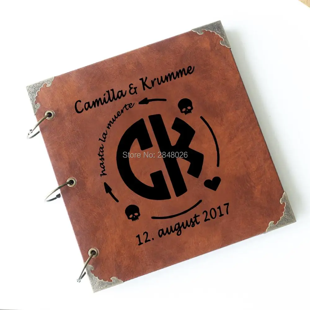 Custom Photo Book - كتاب ضيوف الزفاف الحب السكر مونوغرام،