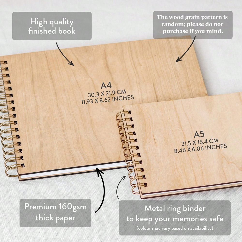 كتاب ضيوف زفاف خشبي مخصص بحجم  - مراجعة Custom Photo Book وسعره
